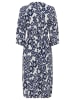 Olsen Kleid in Weiß/ Dunkelblau