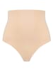 Bye Bra Stringi high waist w kolorze beżowym
