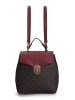 Lucky Bees Rucksack in Dunkelbraun/ Bordeaux - (B)20 x (H)23 x (T)10 cm