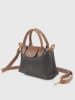 Lucky Bees Henkeltasche in Anthrazit/ Hellbraun - (B)24 x (H)16 cm