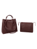 Lucky Bees Henkeltasche in Bordeaux - (B)34 x (H)33 x (T)16 cm