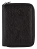 MORI Leder-Kartenetui in Schwarz - (B)11 x (H)8 x (T)2 cm