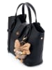 Lucky Bees Schultertasche "Celeste" in Schwarz - (B)25 x (H)21 x (T)11 cm