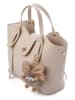Lucky Bees Schultertasche "Celeste" in Beige - (B)25 x (H)21 x (T)11 cm