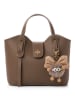 Lucky Bees Henkeltasche ''Celeste'' in Taupe - (B)25 x (H)21 x (T)11 cm