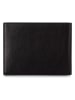 MORI Leder-Geldbörse in Schwarz - (B)11 x (H)8 x (T)2 cm