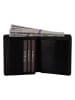 MORI Skórzany portfel w kolorze czarnym - 10 x 9 x 2 cm