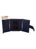 MORI Leren portemonnee donkerblauw - (B)10 x (H)7 x (D)2 cm