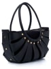 Lucky Bees Henkeltasche "Ingrid" in Schwarz - (B)35 x (H)18 x (T)15 cm