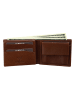 MORI Skórzany portfel w kolorze brązowym - 11 x 8 x 2 cm