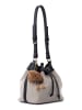 Lucky Bees Schultertasche in Creme/ Schwarz - (B)25 x (H)22 x (T)16 cm