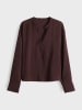 OPUS Bluse in Dunkelbraun