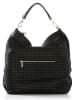 Anna Morellini Leren shopper "Caroline" zwart - (B)42 x (H)38 x (D)17 cm