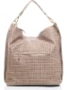 Anna Morellini Leder-Shopper "Caroline" in Taupe - (B)42 x (H)38 x (T)17 cm