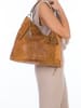 Anna Morellini Leren schoudertas "Alessandra" camel - (B)38 x (H)36 x (D)14 cm