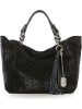 Anna Morellini Leren shopper "Solana" zwart - (B)42 x (H)30 x (D)20 cm