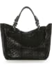 Anna Morellini Leren shopper "Solana" zwart - (B)42 x (H)30 x (D)20 cm