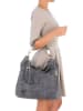 Anna Morellini Leder-Schultertasche "Alessandra" in Grau - (B)38 x (H)36 x (T)14 cm