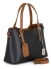Anna Morellini Leder-Henkeltasche "Dalila" in Schwarz - (B)28 x (H)22 x (T)8 cm