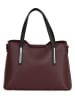 Anna Morellini Leder-Henkeltasche "Dalila" in Bordeaux - (B)28 x (H)22 x (T)8 cm