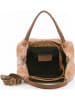 Anna Morellini Leder-Henkeltasche "Clarissa" in Hellbraun - (B)28 x (H)20 x (T)12 cm