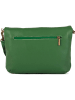 Anna Morellini Leren schoudertas "Alice" groen - (B)22 x (H)18 x (D)2 cm