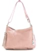Anna Morellini Leder-Schultertasche "Mia" in Rosa - (B)30 x (H)20 x (T)8 cm