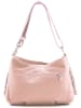 Anna Morellini Leder-Schultertasche "Mia" in Rosa - (B)30 x (H)20 x (T)8 cm