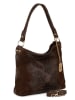 Anna Morellini Leren schoudertas "Linda" donkerbruin - (B)29 x (H)24 x (D)8 cm