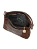 Anna Morellini Leder-Schultertasche "Linda" n Dunkelbraun - (B)29 x (H)24 x (T)8 cm