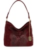 Anna Morellini Leren schoudertas "Linda" bordeaux - (B)29 x (H)24 x (D)8 cm