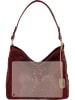 Anna Morellini Leren schoudertas "Linda" bordeaux - (B)29 x (H)24 x (D)8 cm