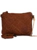 Anna Morellini Skórzana torebka "Laura" w kolorze brązowym - 23 x 17 x 1 cm