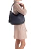 Anna Morellini Leren schoudertas "Fiorella" donkerblauw - (B)30 x (H)27 x (D)9 cm