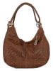 Anna Morellini Leder-Schultertasche "Concetta" in Braun - (B)38 x (H)34 x (T)10 cm