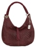 Anna Morellini Leren schoudertas "Concetta" bordeaux - (B)38 x (H)34 x (D)10 cm