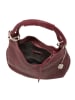 Anna Morellini Leder-Schultertasche "Concetta" in Bordeaux - (B)38 x (H)34 x (T)10 cm