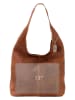 Anna Morellini Leder-Schultertasche "Palladia" in Braun - (B)38 x (H)30 x (T)2 cm