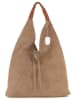 Anna Morellini Leren shopper "Eleonora" taupe - (B)40 x (H)31 x (D)2 cm