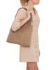 Anna Morellini Leder-Shopper "Eleonora" in Taupe - (B)40 x (H)31 x (T)2 cm