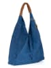 Anna Morellini Leder-Shopper "Eleonora" in Blau - (B)40 x (H)31 x (T)2 cm
