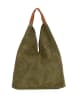 Anna Morellini Skórzany shopper bag "Eleonora" w kolorze oliwkowym - 40 x 31 x 2 cm