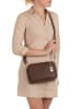 Anna Morellini Leder-Umhängetasche "Pippa" in Dunkelbraun - (B)25 x (H)16 x (T)6 cm