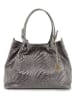 Anna Morellini Leder-Henkeltasche "Eloisa" in Grau - (B)38 x (H)28 x (T)16 cm