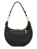 Anna Morellini Leder-Schultertasche "Fosca" in Schwarz - (B)29 x (H)23 x (T)10 cm