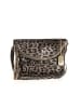 Anna Morellini Skórzana torebka "Malvina" w kolorze czarno-szarobrązowym - 22 x 18 x 2 cm