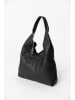 Anna Morellini Leren schoudertas "Nicolina" zwart - (B)41 x (H)42 x (D)11 cm