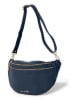 Anna Morellini Leder-Brustbeutel "Lorenza" in Dunkelblau - (B)36 x (H)22,5 x (T)12 cm