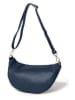 Anna Morellini Leren borstbuidel "Lorenza" donkerblauw - (B)36 x (H)22,5 x (D)12 cm