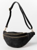 Anna Morellini Leder-Brustbeutel "Carola" in Schwarz - (B)32 x (H)16 x (T)9 cm